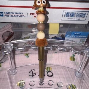 Brown beads Valentino Pen